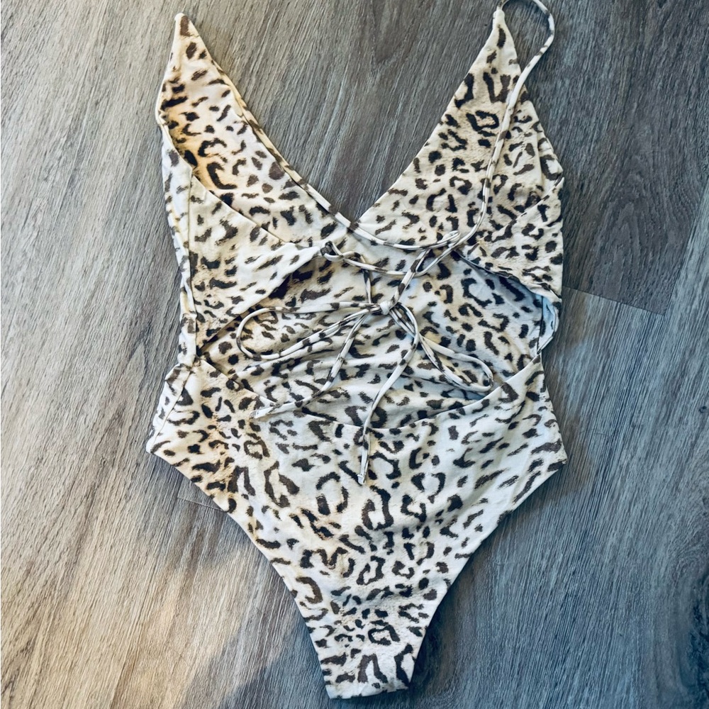 Mikoh Leopard Print One Piece Swimsuit